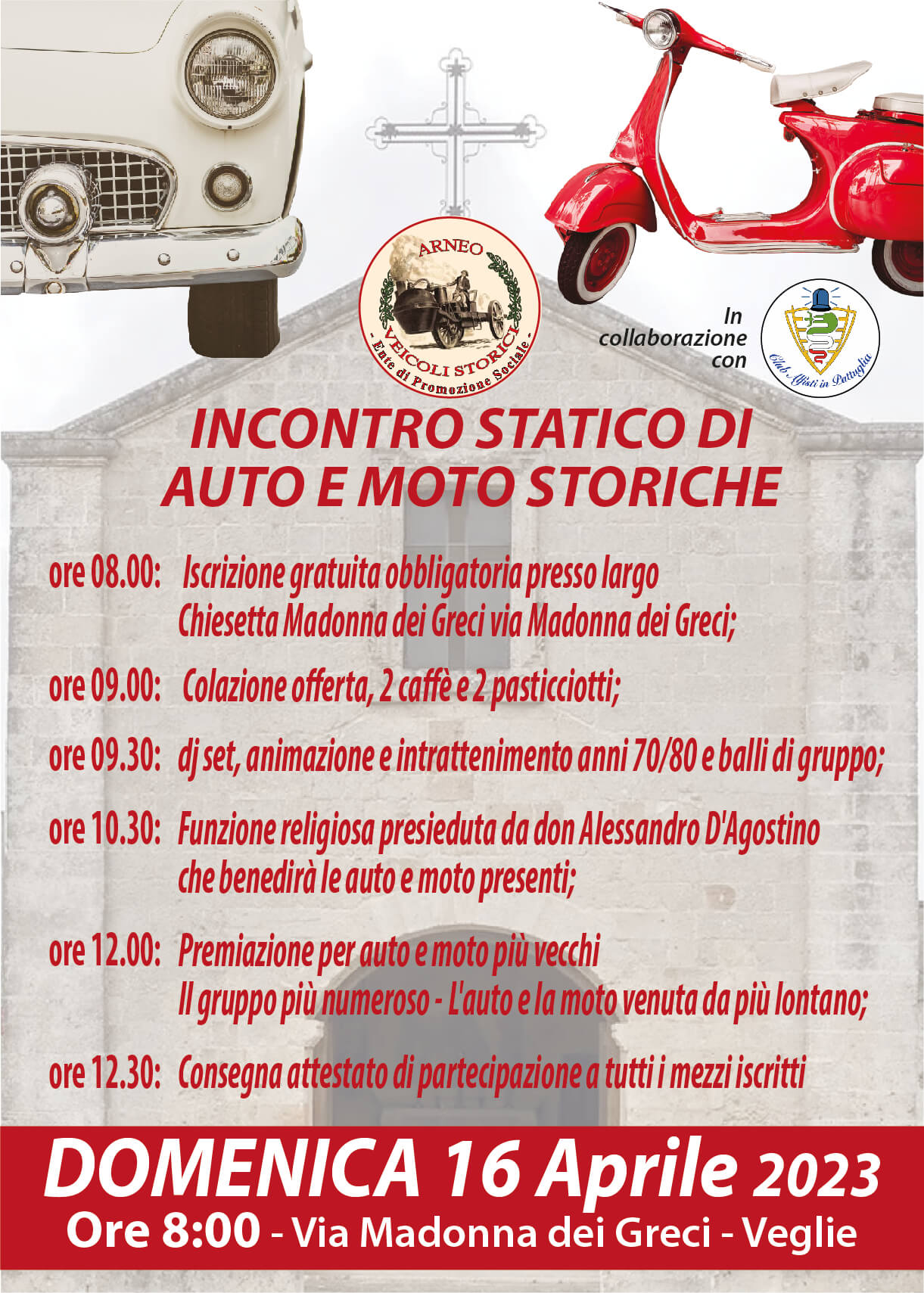 Incontro Staticco di Auto e Moto Dom 16 Aprile Veglie